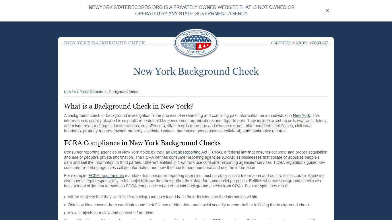 New York Background Check | StateRecords.org